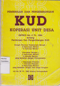 Pembinaan dan pengembangan koperasi unit desa