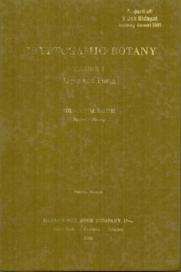 Cryptogamic Botany Volume 1 Algae and Fungi