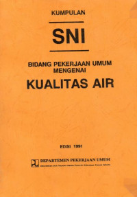 Bidang Pekerjaan Umum Mengenai Kualitas Air