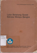 Latar Belakang Bahasa Meayu Bangka