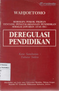 Beberapa Pokok Pikiran tentang penatalaksanaan Pendidikan Sebagai Jawaban atas isu