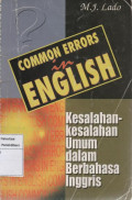 Common in English: Kesalahan-Kesalahan Umum Dalam Berbahasa Inggris