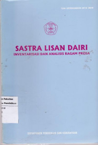 Sastra Lisan Dairi: Inventrisasi dan Analisi Ragam Prosa