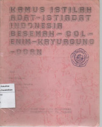 Kamus Istilah Adat-Istiadat Indonesia Basemah-Col-Enim-Kayu Agung-Ogan