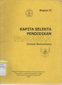 Kapita Selekta Pendidikan Pancasila