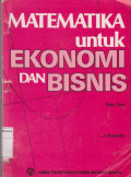 Matematika Untuk Ekonomi Dan Bisnis Buku satu