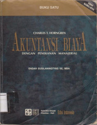 Akuntansi biaya: dengan penekanan manajerial edisi kedelapan buku satu