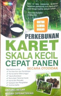 Perkebunan karet skala kecil cepat panen secara otodidak