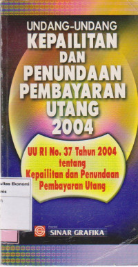 Undang-undang kepailitan dan penundaan pembayaran utang 2004