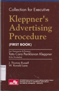 Kleppner's advertising procedure first book