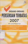 Undang-undang perseroan terbatas 2007 dan penjelasannya