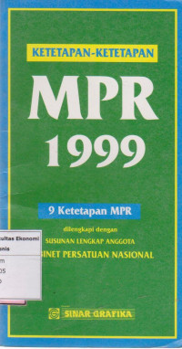 Ketetapan-ketetapan MPR 1999