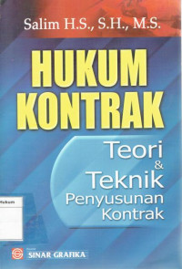 Hukum Kontrak: Teori & Teknik Penyusunan Kontrak.