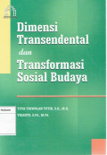 Dimensi Transendental Dan Transformasi Sosial Budaya