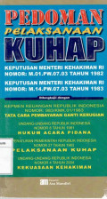 Pedoman Pelaksanaan KUHAP