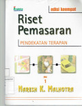 Riset pemasaran: pendekatan terapan jiid 1