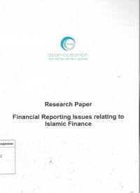 Research paper financial reporting issues relating to islamic finance