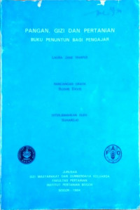 Pangan, Gizi dan Pertanian buku Penuntun bagi Pengajar