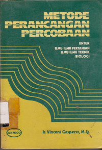 Metode Perancangan Percobaan Untuk Ilmu-Ilmu Pertanian Ilmu-Ilmu Teknik Biologi