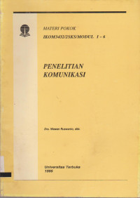 Image of MATERI POKOK IKOM 3432/2 SKS/ MODUL 1-5 PENELITIAN KOMUNIKASI