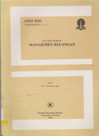 Image of MATERI POKOK MANAJEMEN KEUANGAN
