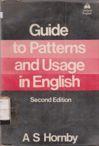 Image of GUIDE TO PATTERNS AND USAGE IN ENGLISH SECOND EEDITION