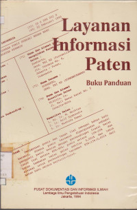 LAYANAN INFORMASI PATEN : BUKU PANDUAN