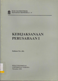 KEBIJAKSANAAN PERUSAHAAN 1