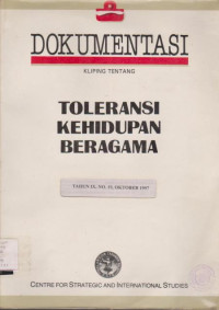 DOKUMENTASI KLIPING TENTANG TOLERANSI KEHIDUPAN BERAGAMA