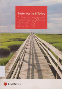 Image of BUTTERWORTHS & TOLLEY CATALOGUE 2012-13