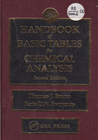 Image of Handbook of Basic Tables for Chemical Analysis