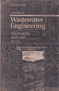 Image of WASTEWATER ENGINEERING Treatment, Disposal, and reuse
