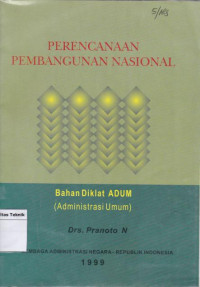 Image of PERENCANAAN PEMBANGUNAN Nasional