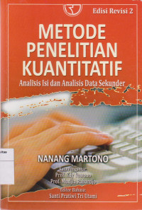 Image of Metodologi penelitian kuantitatif: analisis isi dan analisis data sekunder