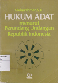 Hukum adat menurut perundang undangan republik Indonesia
