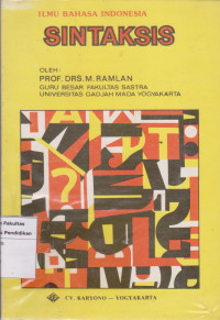 Image of Ilmu bahasa indonesia: Sintaksis