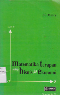 Image of Matematika terapan untuk bisnis dan ekonomi