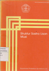 Image of Struktur sastra lisan musi