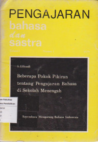 Image of Pengajaran bahasa dan sastra
