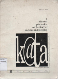 Image of A biannual publication on the study of language and literature