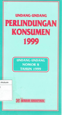 Image of Undang-undang perlindungan konsumen 1999