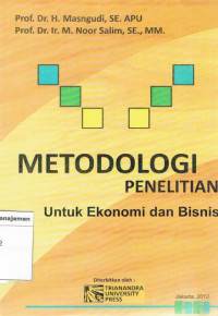 Image of Metodologi penelitian untuk ekonomi dan bisnis