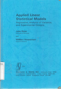 Image of Applied linear statistical models