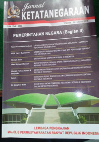 jurnal ketatanegaraan:Pemerintah Negara(Bagian II)