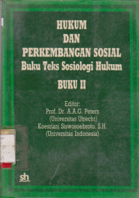 Image of HUKUM DAN PERKEMBANGAN SOSIAL : BUKU TEKS SOSIOLOGI HUKUM BUKU II