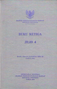 HASIL SIDANG ISTIMEWA MPR RI TAHUN 2001