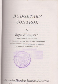 BUDGETARY CONTROL