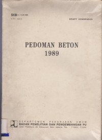 Image of PEDOMAN BETON 1989