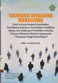 TOLERANSI BERAGAMA MAHASISWA