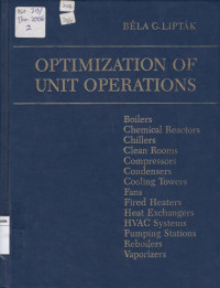 Image of OPTIMIZATION OF UNIT OPERATIONS